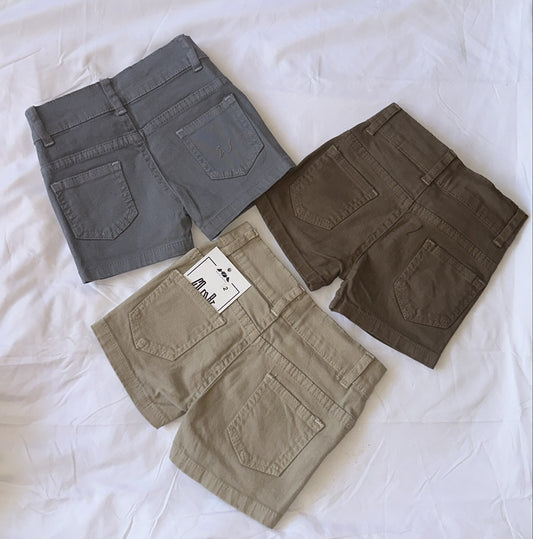 Pantalón corto infantil básico de algodón | 3 colores disponibles