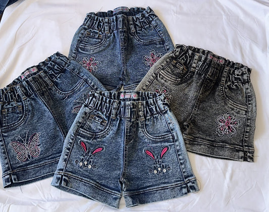 Short Vaquero Infantil con Bordado